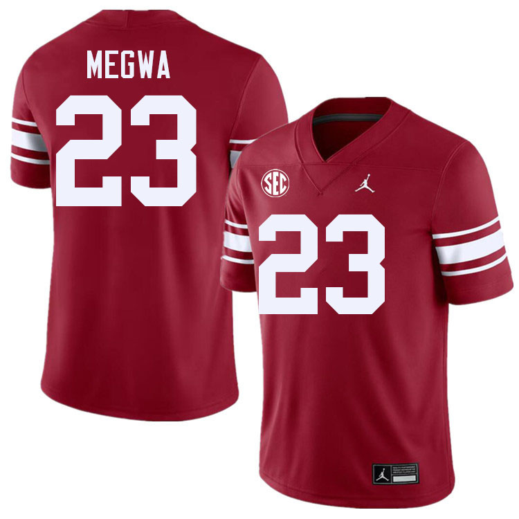 Men #23 Emeka Megwa Oklahoma Sooners 2024 SEC Conference College Football Jerseys-Throwback